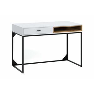 OTYL íróasztal, 120x80, 5x60, fehér/dub artisan kép