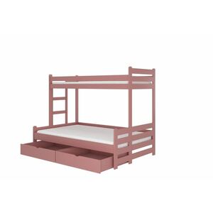 RAIMUND emeletes gyerekágy + matrac, 80x200, rózsaszín kép