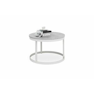 RINA dohányzóasztal, 55x36x55, fehér/betonból kép