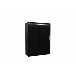 LAMBERT tolóajtós szekrény, 150x200x58, fekete kép