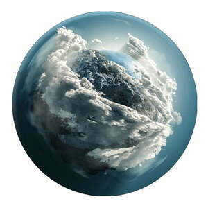 Üveg kép ø 70 cm Clouds – Styler kép