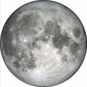 Kép ø 70 cm The Moon – Malerifabrikken kép