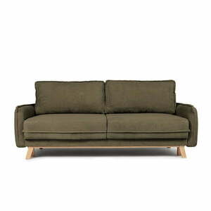 Zöld kordbársony kinyitható kanapé 218 cm Tori – Bonami Selection kép