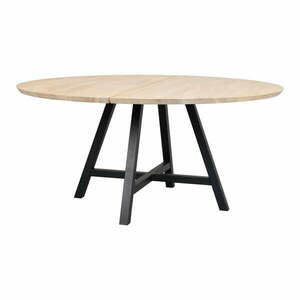 Kerek étkezőasztal tölgyfa dekoros asztallappal 150x150 cm Carradale - Rowico kép