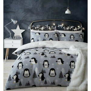 Cosy Penguin fleece ágyneműhuzat, 200 x 200 cm - Catherine Lansfield kép