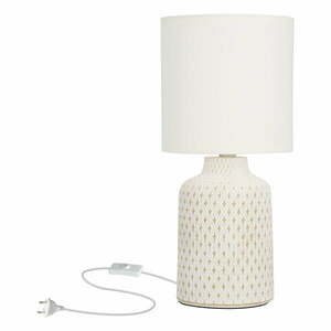 Krémszínű asztali lámpa textil búrával (magasság 32 cm) Iner – Candellux Lighting kép