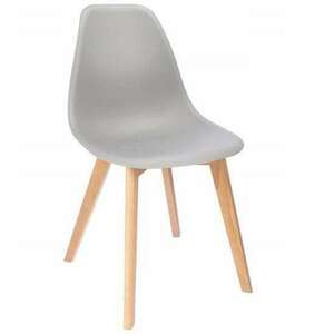 Skandináv stílusú szék, PP, fa, szürke, 46x52x82 cm, Ada kép