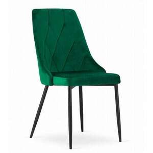 Skandináv stílusú szék, Artool, Imola, bársony, fém, zöld, 48.5x6... kép