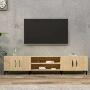 vidaXL sonoma-tölgyszínű szerelt fa TV-szekrény 180 x 31, 5 x 40 cm kép
