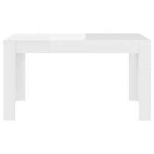 Magasfényű fehér forgácslap étkezőasztal 140 x 74, 5 x 76 cm kép