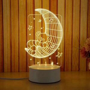 DreamLED Dekoratív Maci a holdon LED Lámpa kép