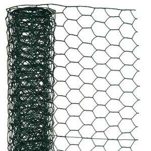 Nature zöld hatszögletű műanyag bevonatú acél drótháló 1x5 m 13 mm kép