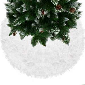 Springos Karácsonyfa alátét fehér 75 cm kép