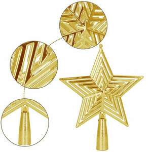 Springos dekoráció Karácsonyi csillag arany 14.5 cm kép