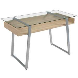 íróasztal, üvegfelület, modern kialakítás, 120 x 60 x 74, 5 cm, bé... kép