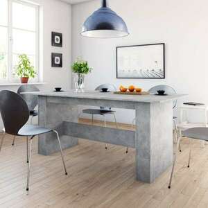 vidaXL betonszürke forgácslap étkezőasztal 180 x 90 x 76 cm kép