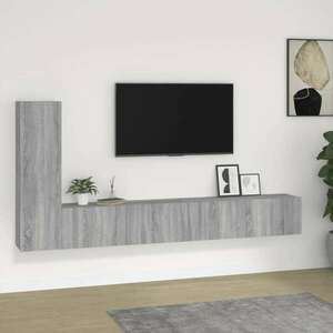 vidaXL 3 részes szürke sonoma színű szerelt fa TV-szekrényszett kép