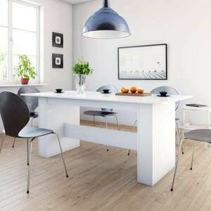 vidaXL magasfényű fehér forgácslap étkezőasztal 180 x 90 x 76 cm kép