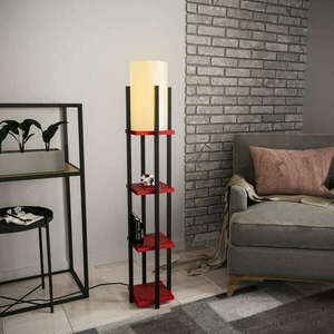 Shelf Lamp - 8117 Állólámpa Fekete Piros kép