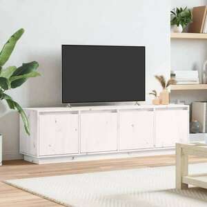 vidaXL fehér tömör fenyőfa TV-szekrény 156 x 37 x 45 cm kép