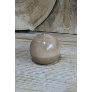 Krém-barna gömb alakú illatgyertya 7cm kép