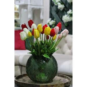 Sárga mű tulipán csokor 46cm kép
