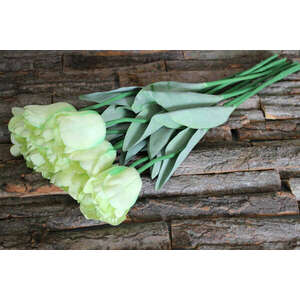 Zöld mű tulipán levelekkel - 1 darab, 67cm kép