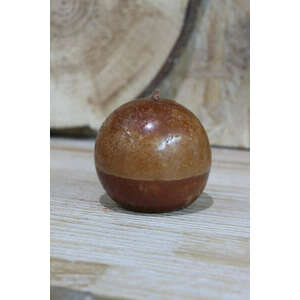 Barna gömb alakú fahéjas illatgyertya 7cm kép