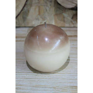 Barna-krém gömb alakú illatgyertya 9cm kép