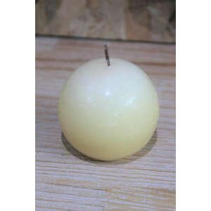 Sárga-krém gömb alakú illatgyertya 7cm kép