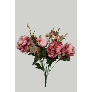 Rózsaszín mű csokor, rózsákkal 55 cm kép