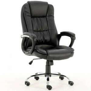 Forgó irodai szék, IDOL, műbőr, fekete színben kép