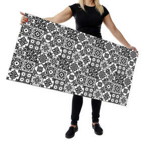 Wallplex falburkoló konyhapanel Fekete mozaik kép