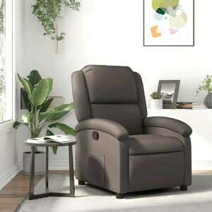 vidaXL barna valódi bőr dönthető fotel kép