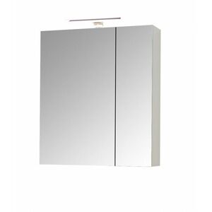 Oglio Premium60 Fürdőszobai tükrös szekrény 60 cm fehér LED világítással kép