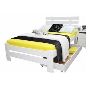 RISA ágy + ágyrács, 140x200, fehér kép