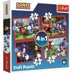 Trefl Sonic kalandtúra puzzle, 4az1-ben(35, 48, 54, 70 darab) kép