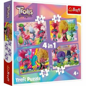 Trefl Trollok 3 színes kaland puzzle, 4v1 (35, 48, 54, 70 darab) kép