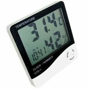 Digitális időjárás állomás hőmérő hőmérséklet páratartalom mérő asztali óra kép