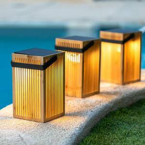 Newgarden Okinawa LED solar asztali lámpa bambusz kép