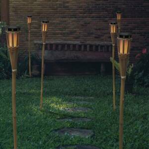 Newgarden Hiama LED solar kerti fáklya bambuszból kép