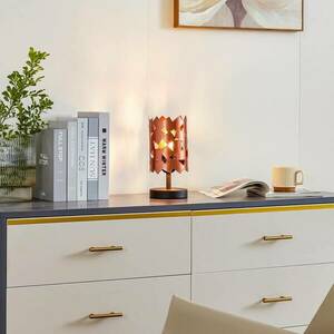 Lucande Aeloria asztali lámpa, réz, vas kép