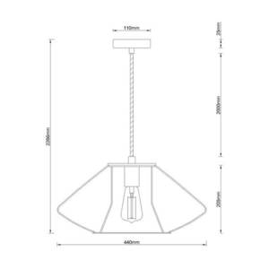 Függő lámpa Pheonix Squat ketrecbúrával Ø 45 cm kép
