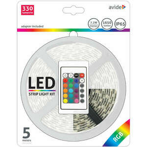 Avide kültéri-beltéri színes RGB LED szalag szett távirányítóval, ... kép