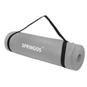 Springos 183 cm-es fitness, jógaszőnyeg, edzőszőnyeg, szürke kép