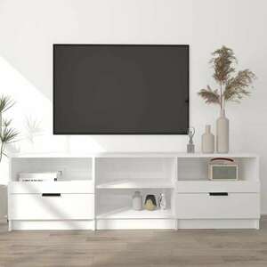 vidaXL fehér magasfényű szerelt fa TV-szekrény 150x33, 5x45 cm kép