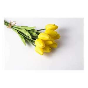 Gumi tulipán csokor 10 szálas citromsárga kép