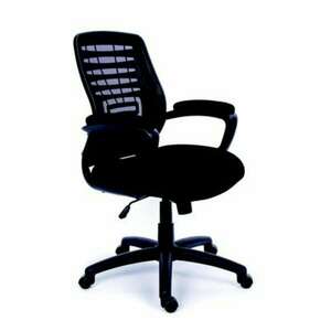 Irodai szék Smart kárpit fekete lábkereszt fekete kép