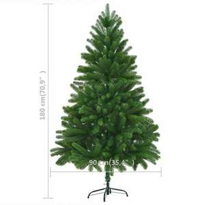 vidaXL zöld műkarácsonyfa LED-ekkel és gömbszettel 150 cm kép