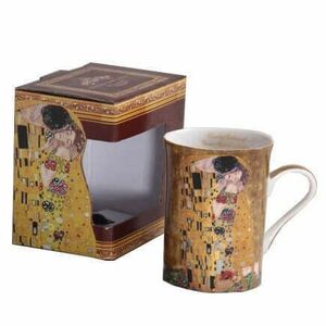 Klimt porcelán bögre - 250 ml - The Kiss kép